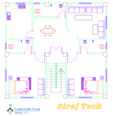 30x32 House Design - 3d House With Floor Plan