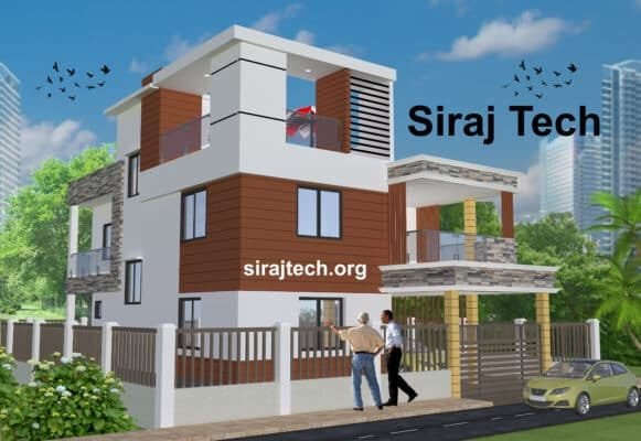 Duplex house design in Bangladesh - চার রুমের ডুপ্লেক্স বাড়ির ডিজাইন