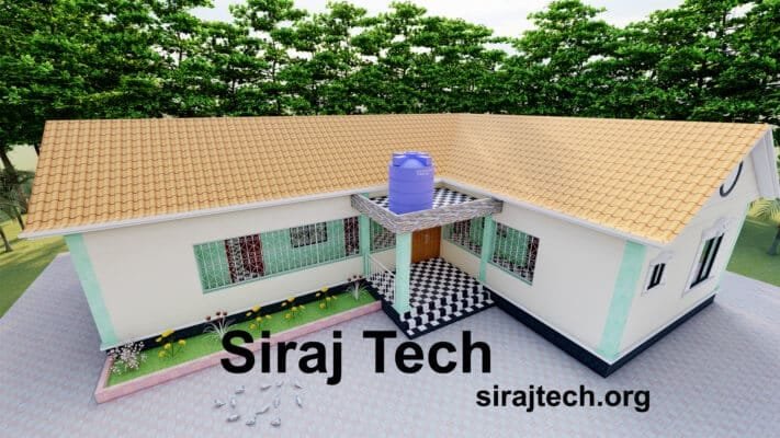 4 bedroom L size house design | টিনশেড এল শেপ বাড়ির ডিজাইন ও খরচ