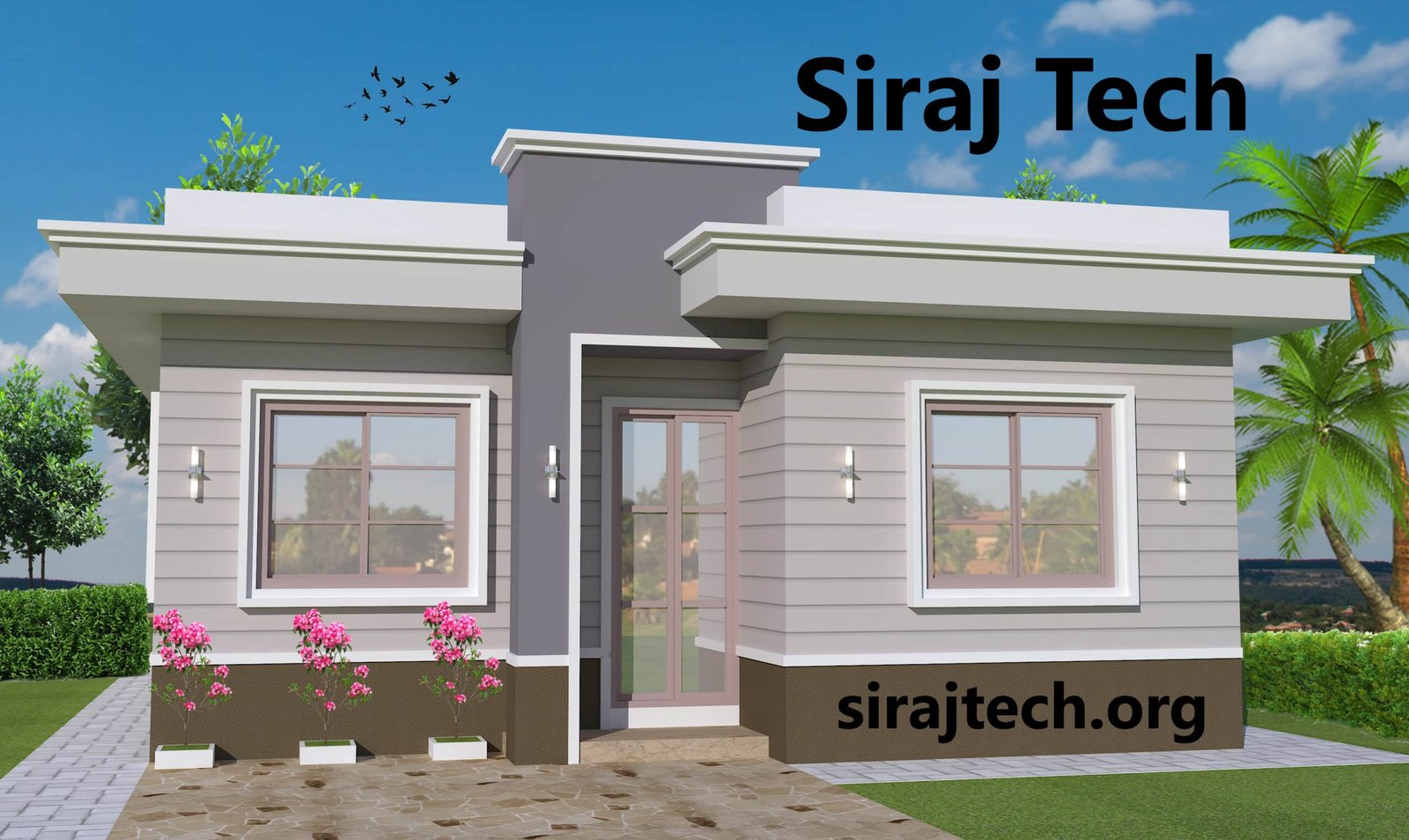 3 bedroom house design | কম খরচে একতলা বাড়ির ডিজাইন