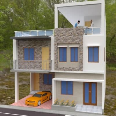 3 bedroom duplex house design
