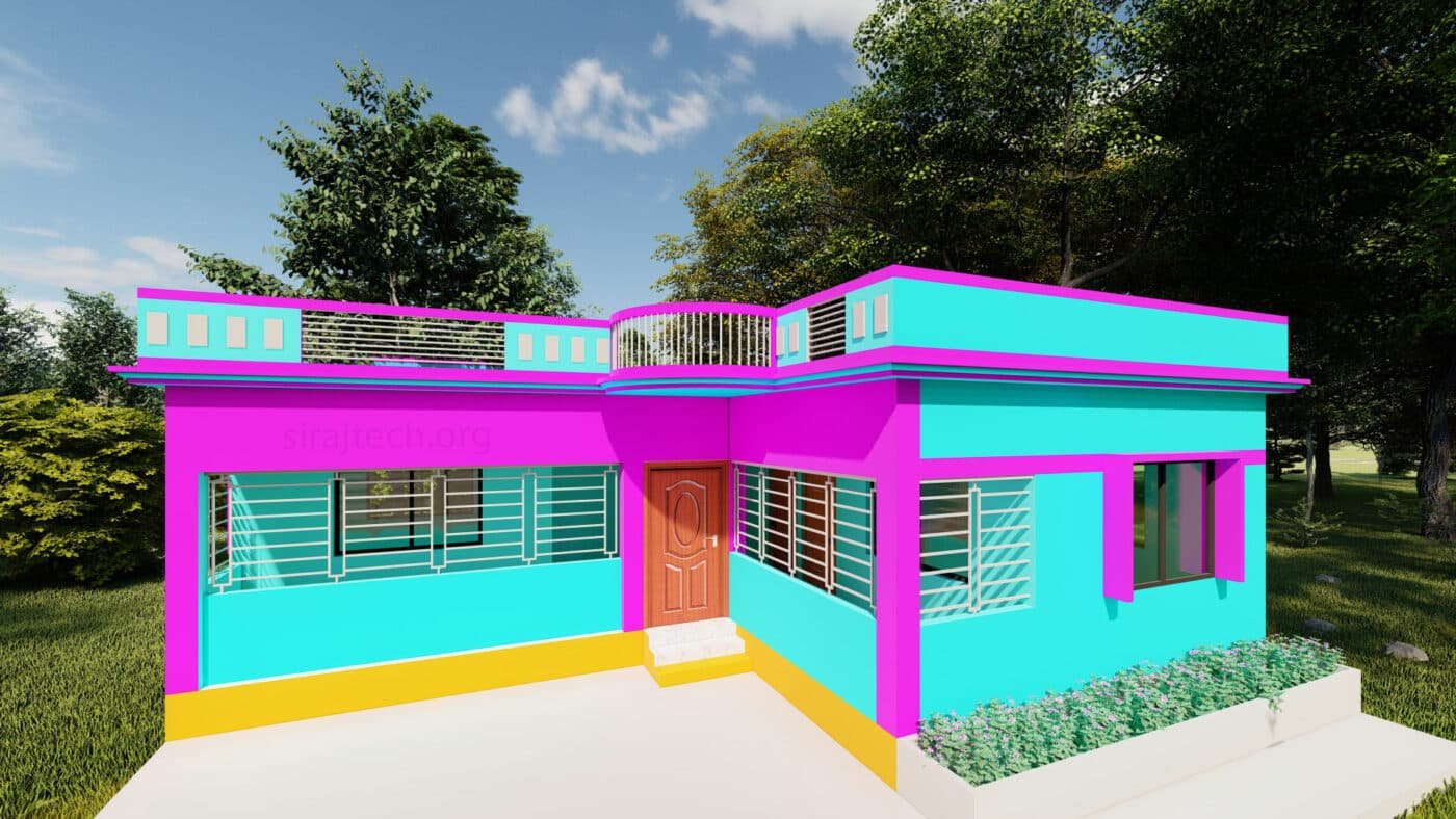 L Size House Design For Bangladesh