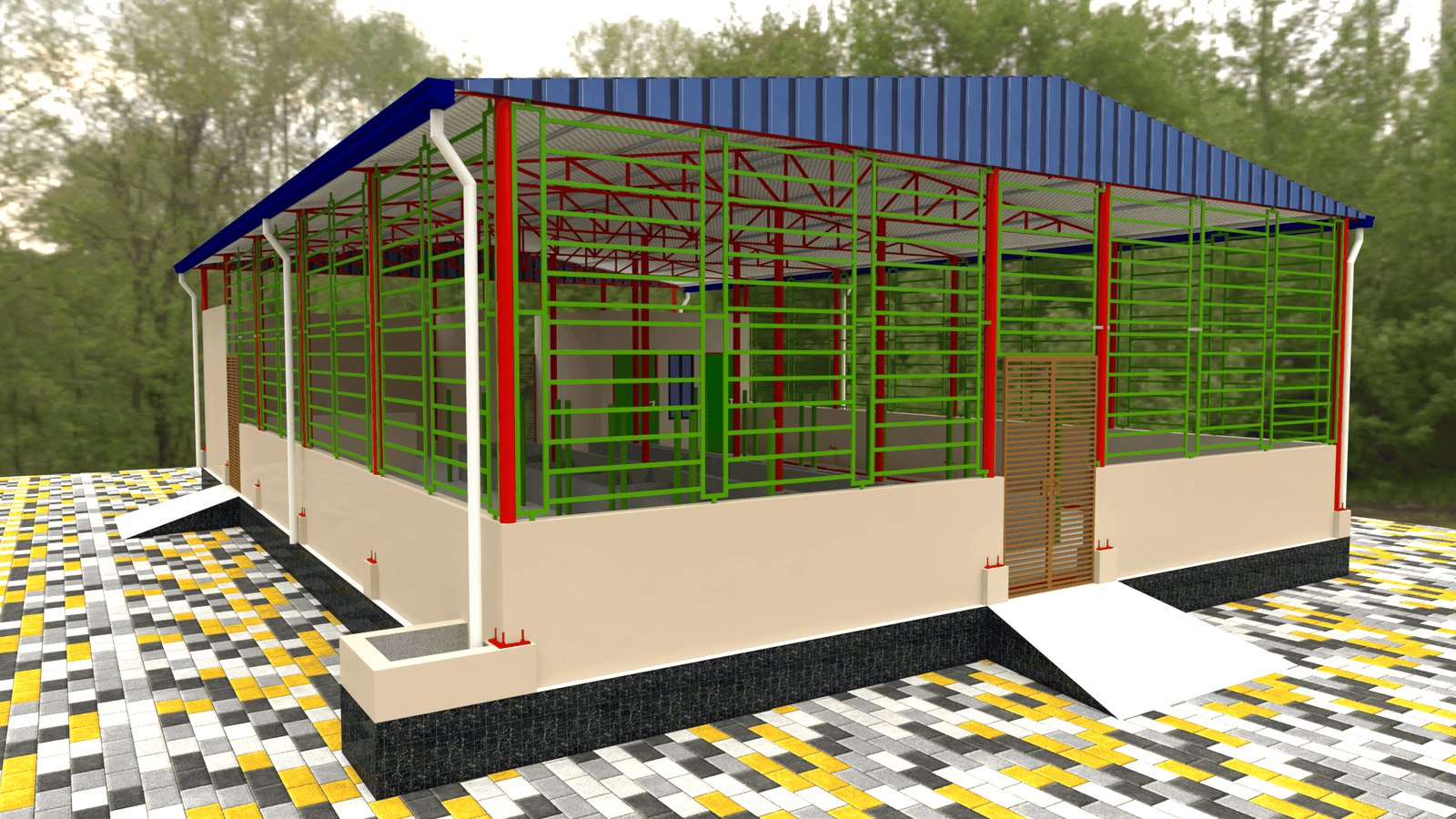 Small Cow Shed Plan – গরুর ঘর বা গরুর খামারের নকশা 3