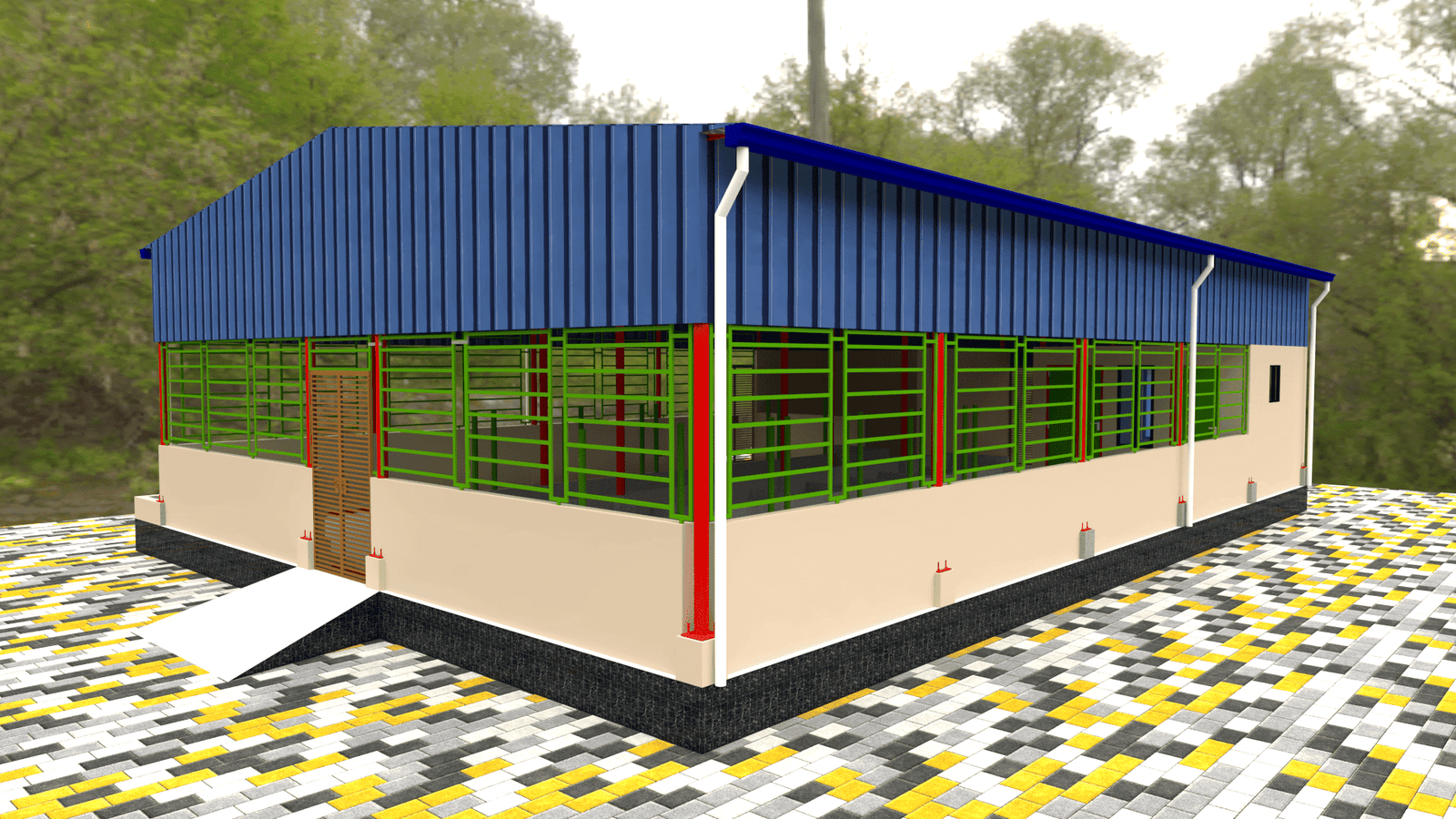 Small Cow Shed Plan – গরুর ঘর বা গরুর খামারের নকশা 5