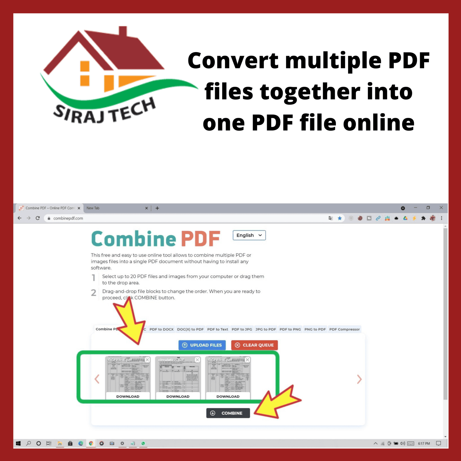 How to merge multiple pdf files into one pdf