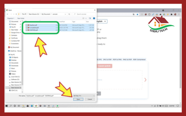 Convert multiple PDF files together into one PDF file online