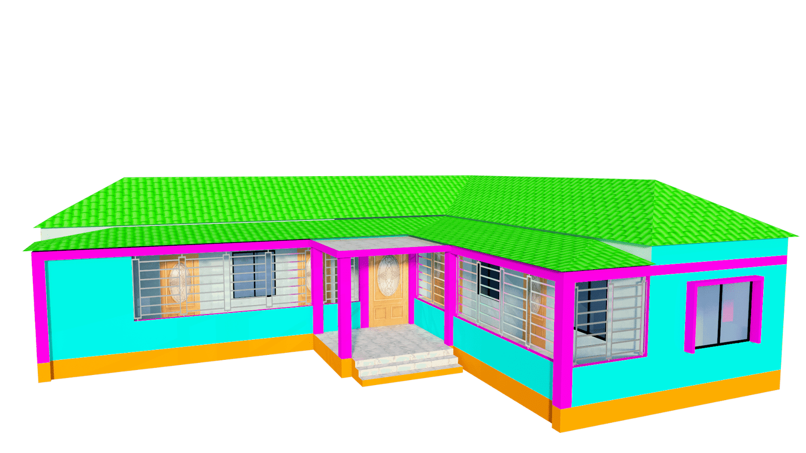 New modern L size house design in village | এল সাইজ টিনের ঘরের নকশা 3