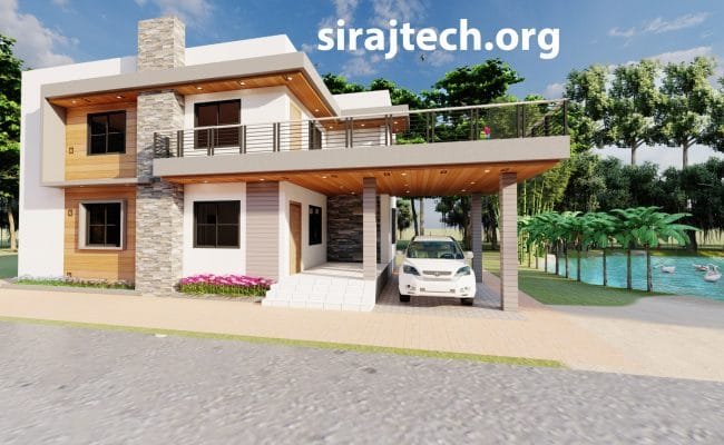 4 bhk duplex house plan 3d