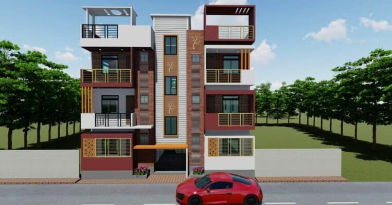 2 unit 3 storey house design