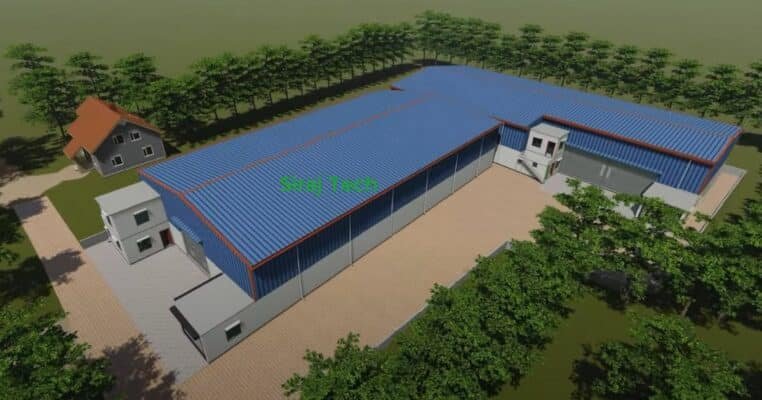 Steel structure warehouse design