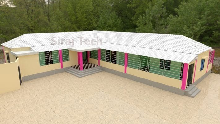 L shaped 5 bedroom house plans