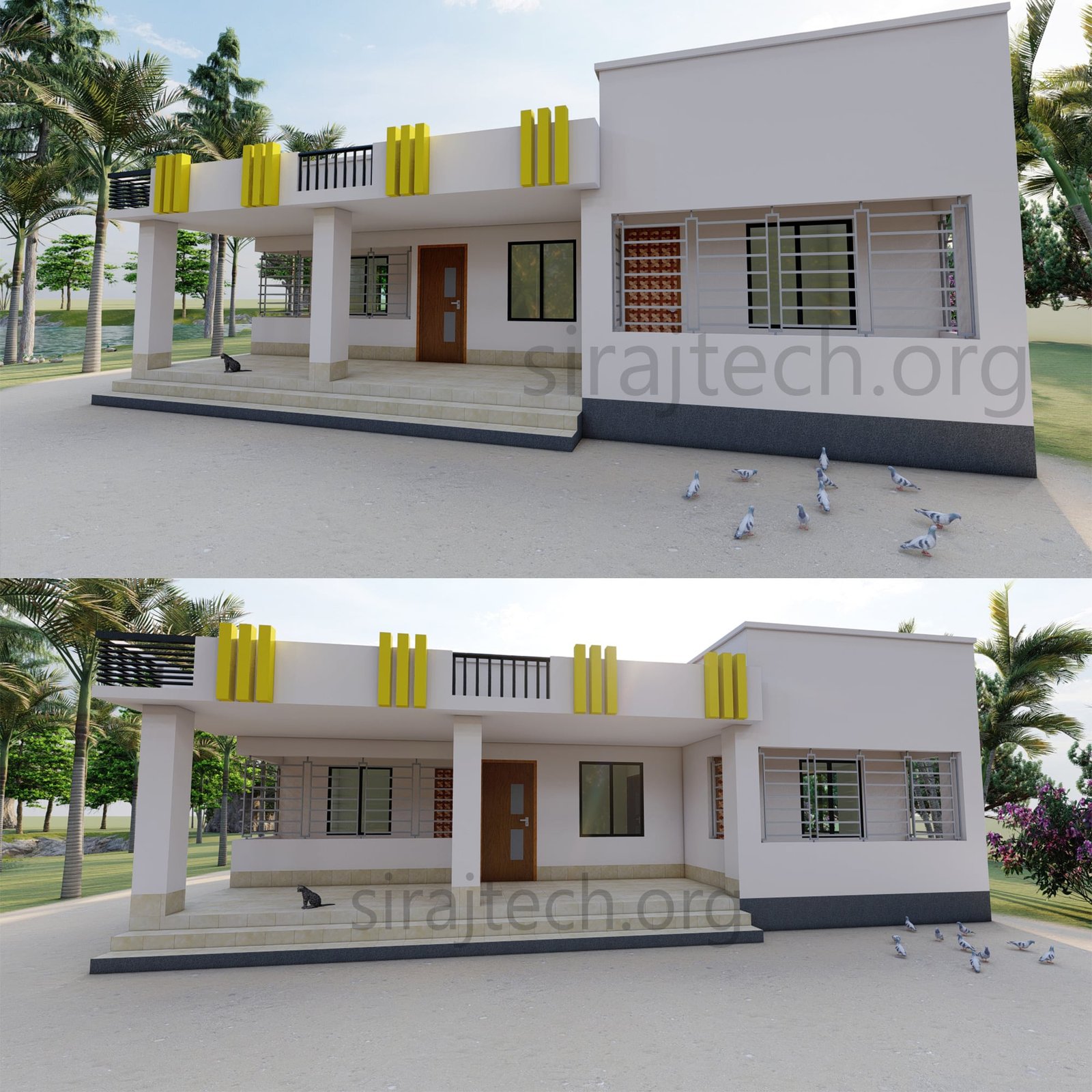 4 room house design in village - গ্রামের বাড়ির ছবি ও ডিজাইন 3