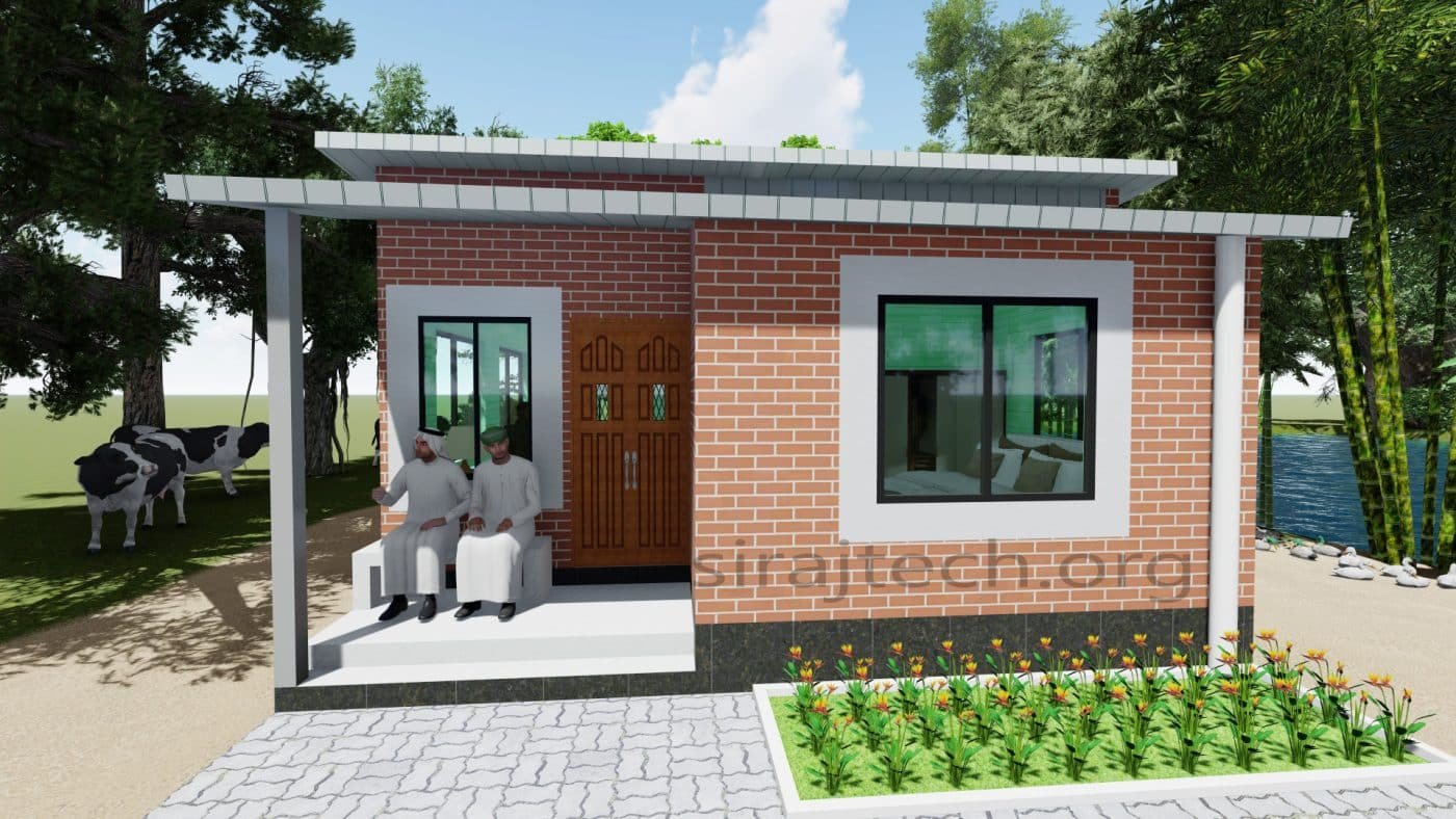 Low cost 2 bedroom house plan