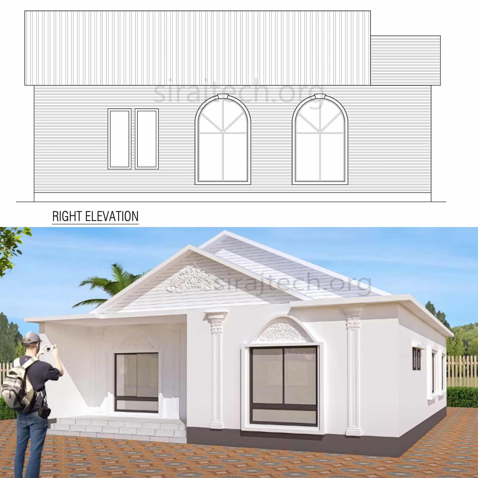 Low cost simple 4 bedroom House Plans - পাকা বাড়ির ডিজাইন 2