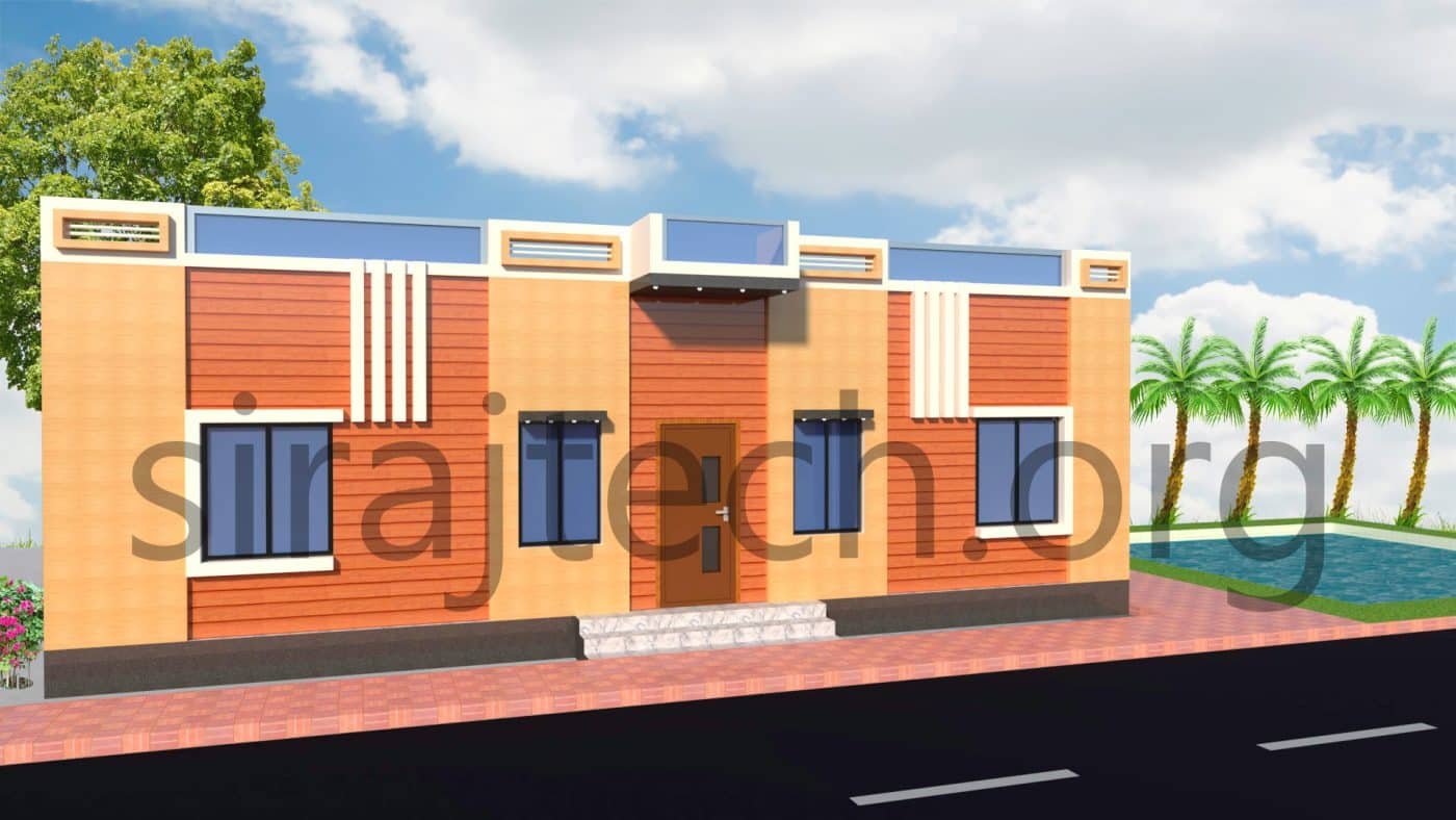 low cost 2 bedroom house plan