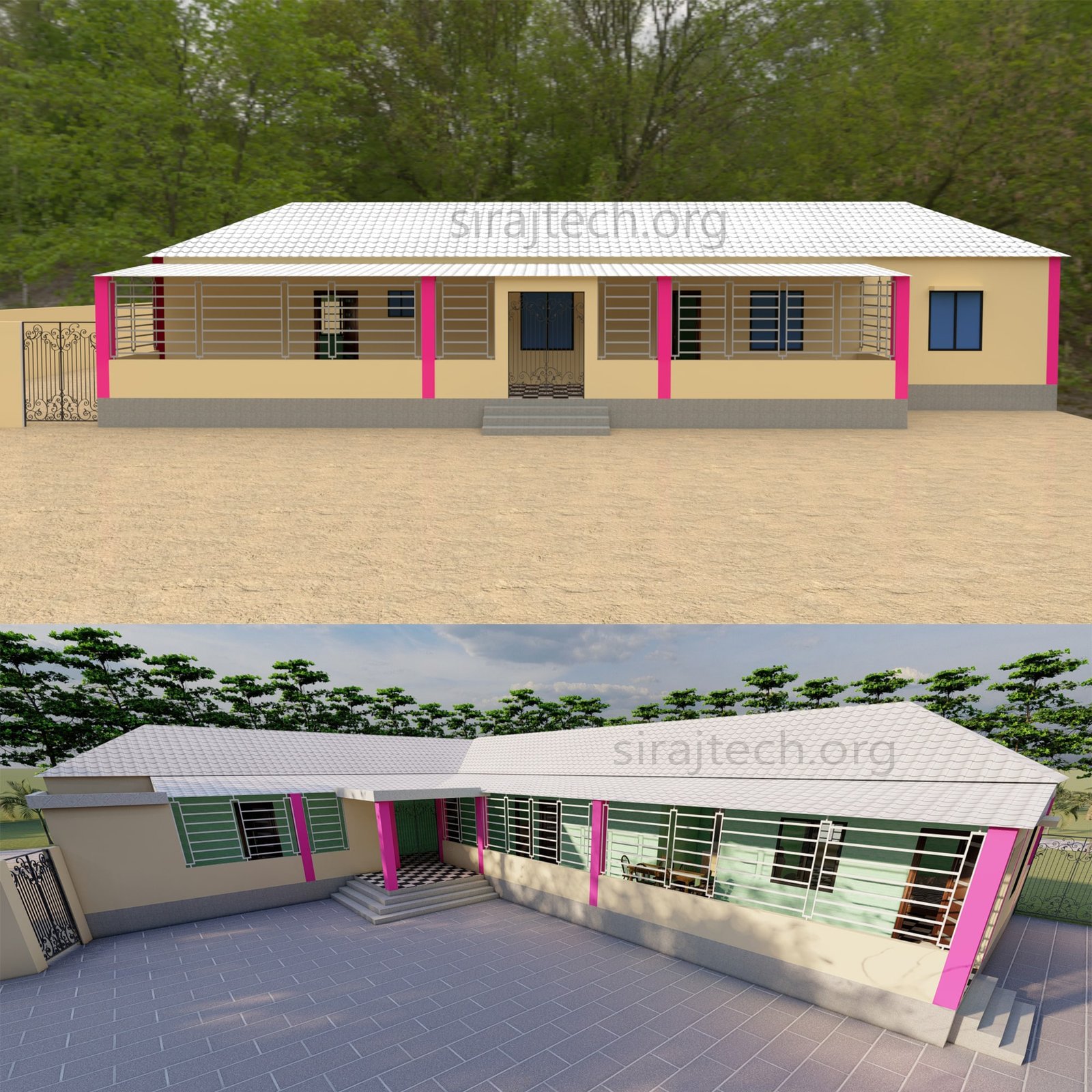 Modern l-shaped house design - টিনের ঘরের ডিজাইন 3