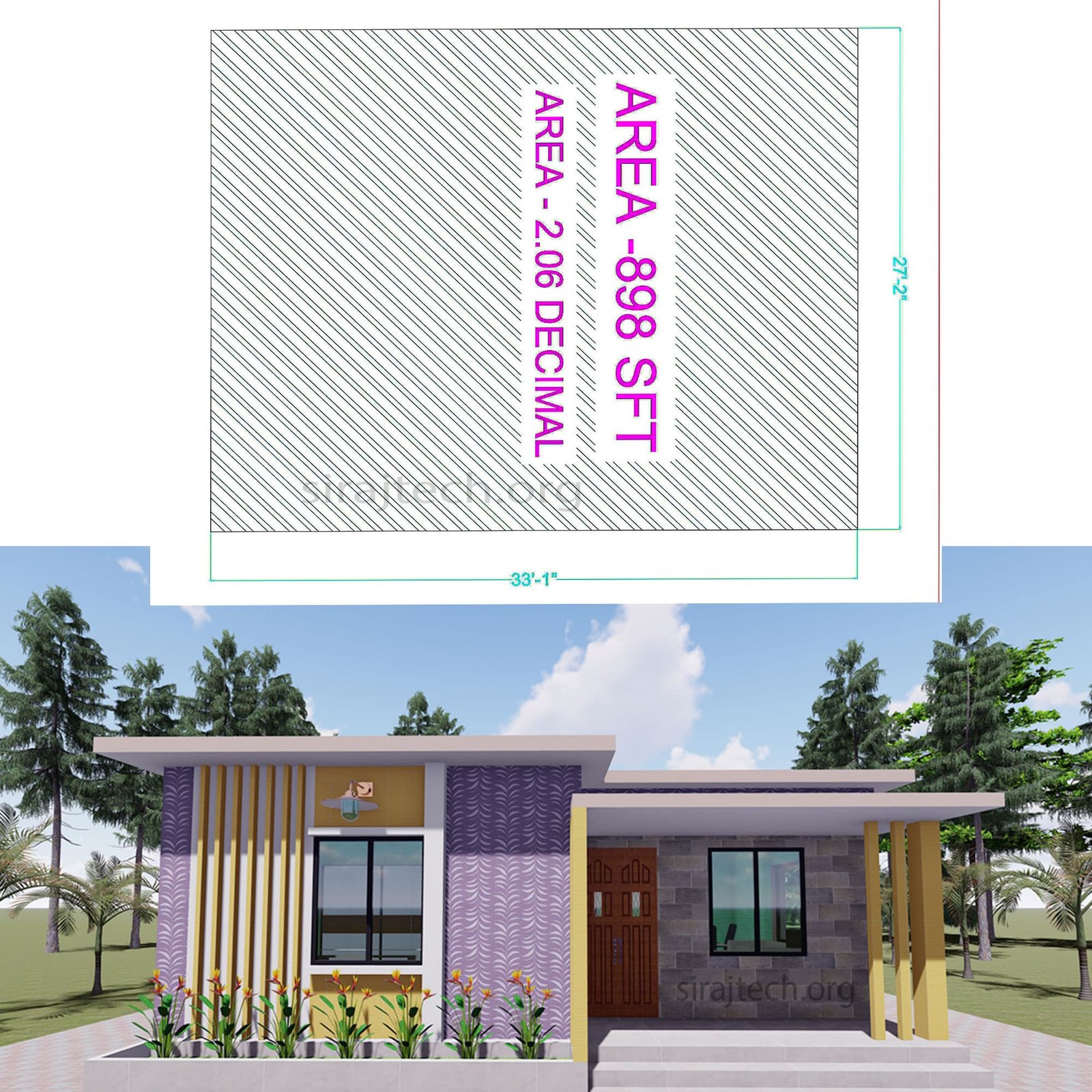 Modern two bedroom house plans | স্বপ্নের বাড়ির ডিজাইন 3