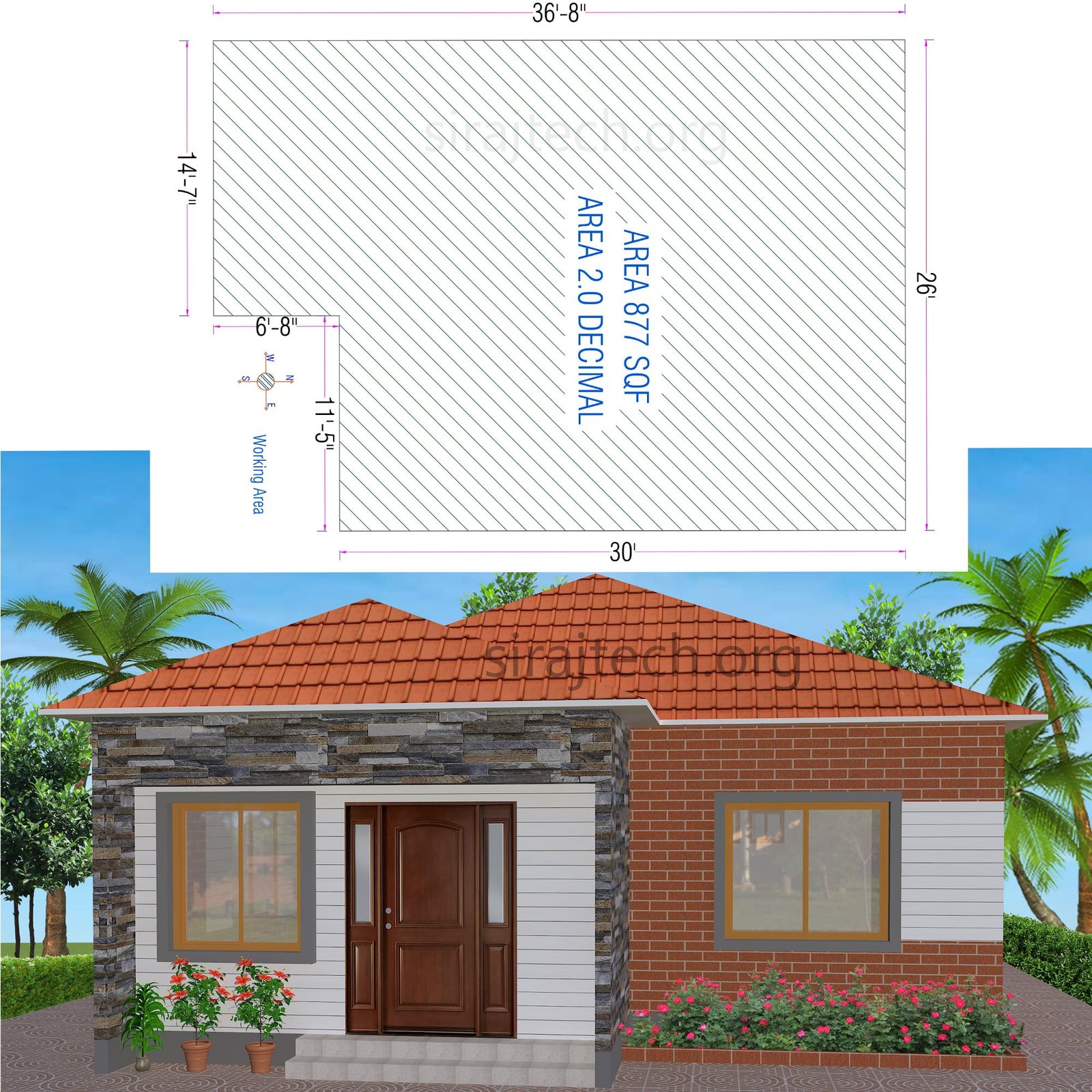 Simple house designs 3 bedrooms - তিন রুম বিশিষ্ট টিনশেড বাড়ি 4