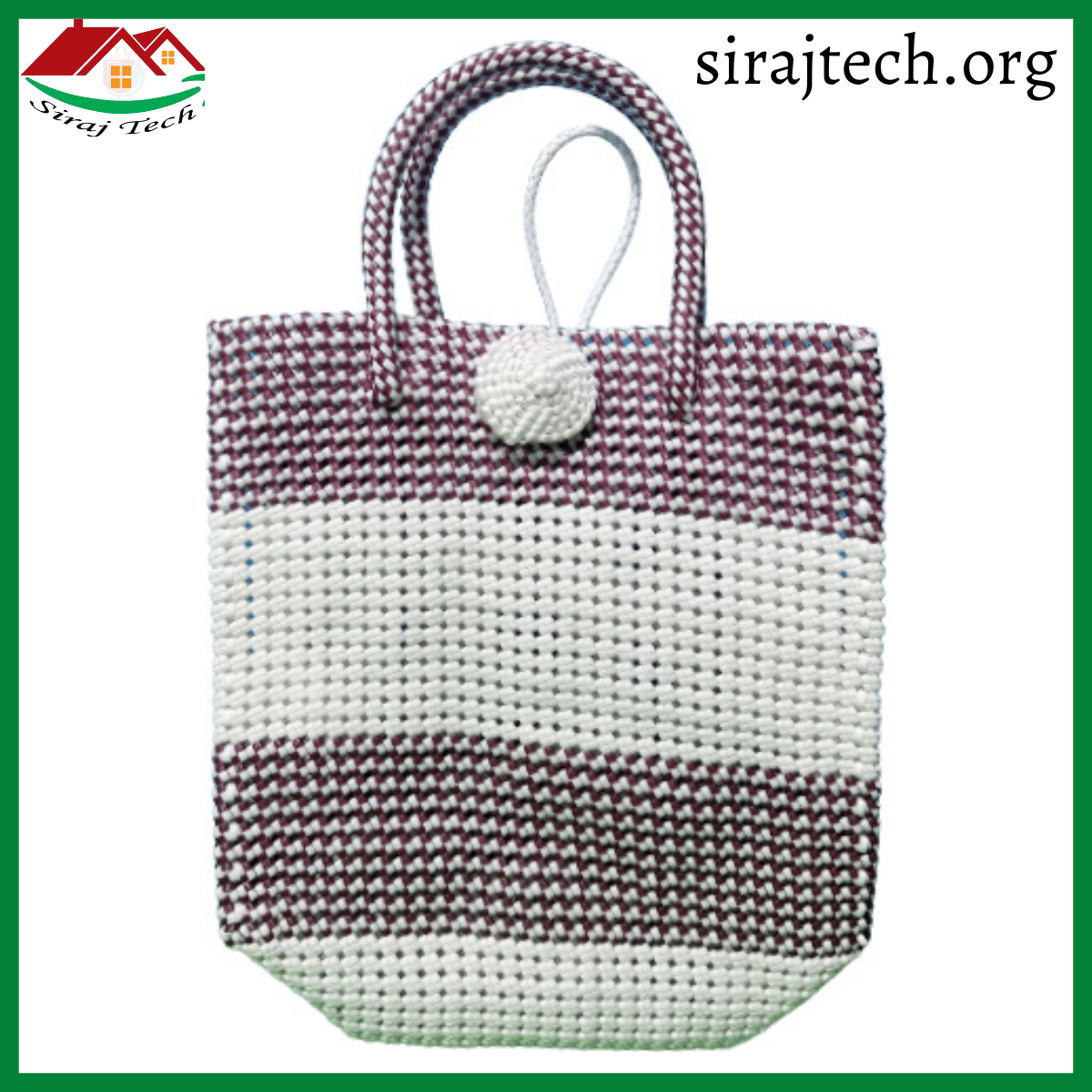 Handmade Plastic Hand Bag | সম্পূর্ণ হাতে তৈরি প্লাস্টিক হ্যান্ড ব্যাগ 6