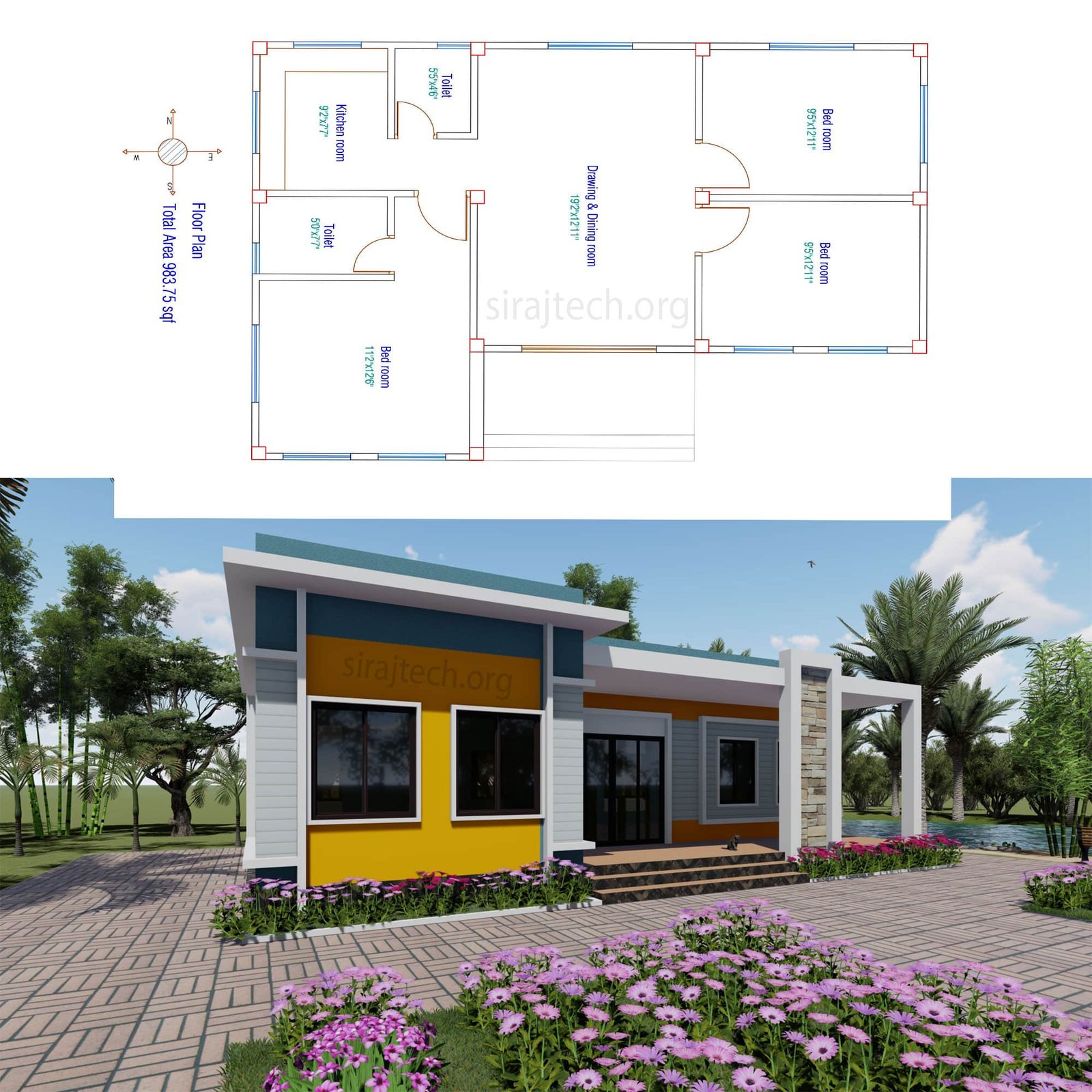 New house design in BD - ছোট পরিবারের জন্য সুন্দর বাড়ি 2