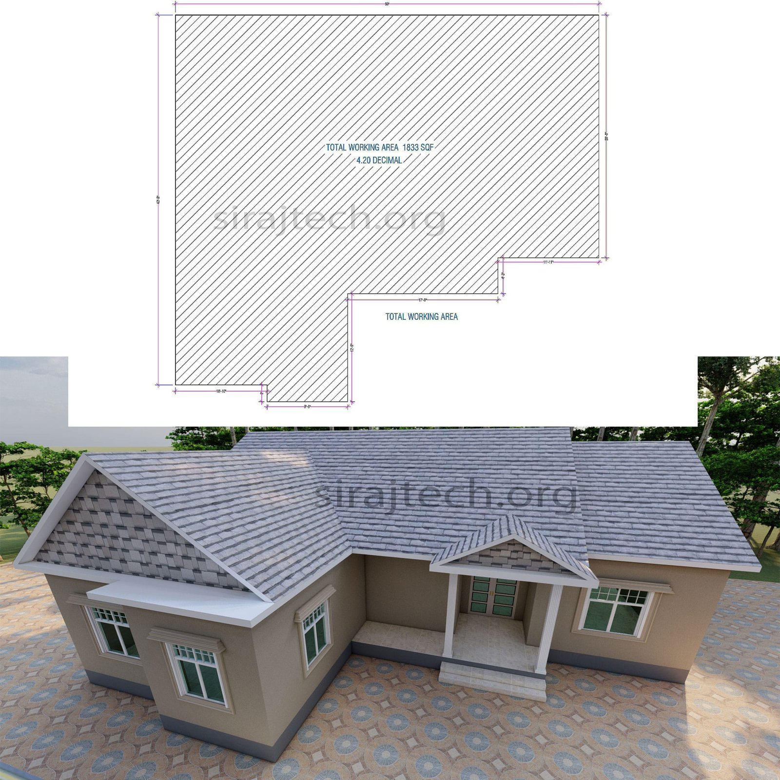 Low cost cottage design - ছোট বাড়ির ডিজাইন 3