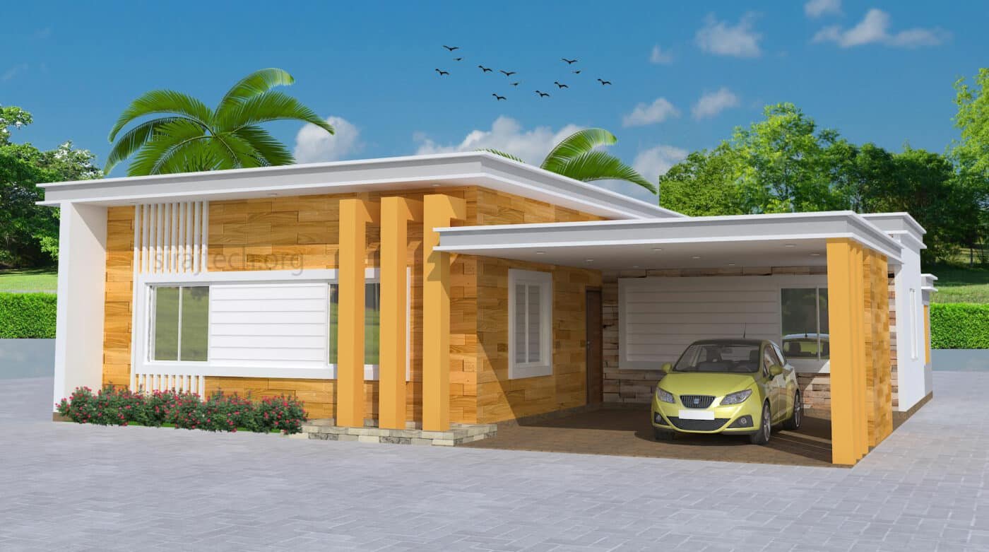 Simple two bed room house plan