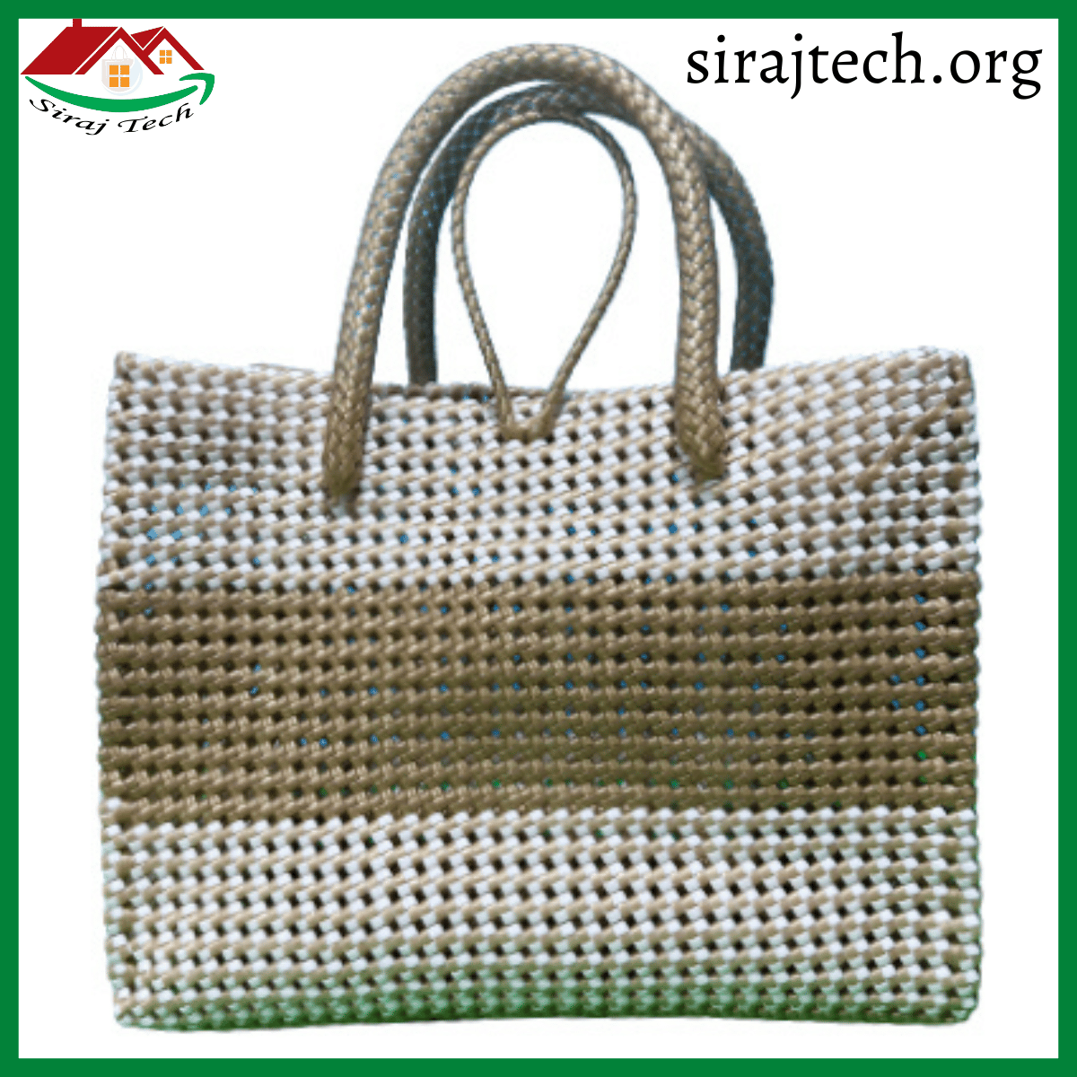 Handmade Plastic Hand Bag | সম্পূর্ণ হাতে তৈরি প্লাস্টিক হ্যান্ড ব্যাগ 4