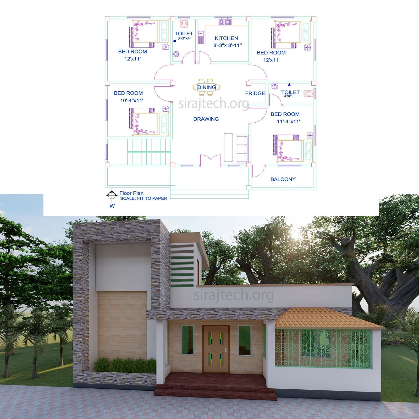 Simple small house design - বিল্ডিং ডিজাইন ছবি 4