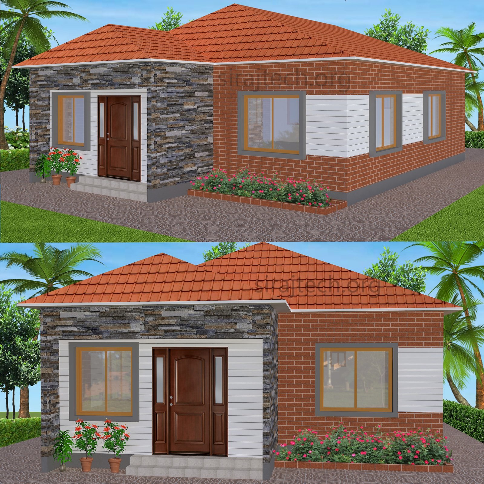 Simple house designs 3 bedrooms - তিন রুম বিশিষ্ট টিনশেড বাড়ি 3