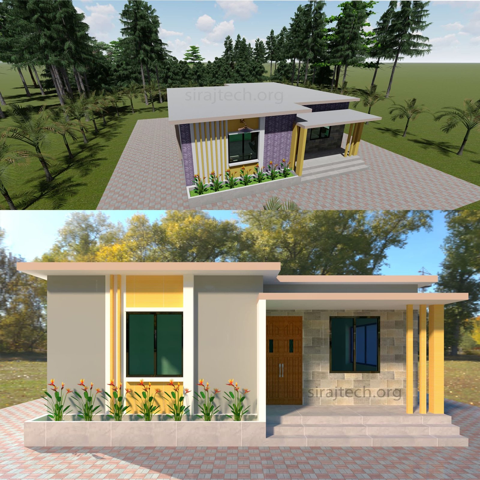 Modern two bedroom house plans | স্বপ্নের বাড়ির ডিজাইন 5