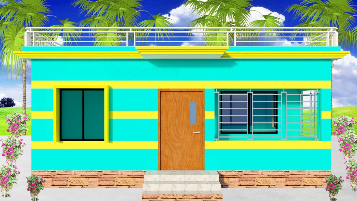 2 bhk house plan in village