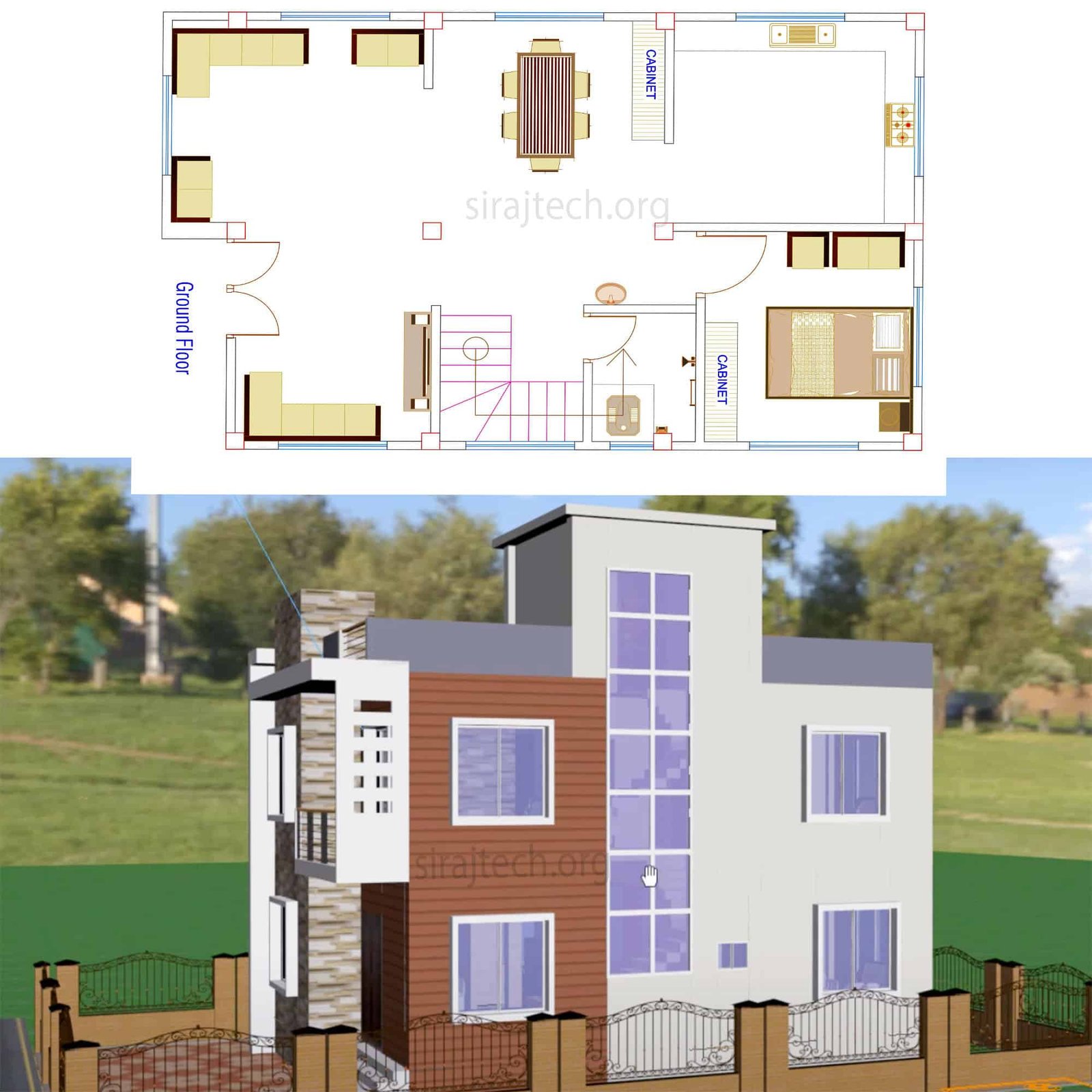 Duplex house exterior design - ৫ বেডরুমের বাড়ির ডিজাইন 2