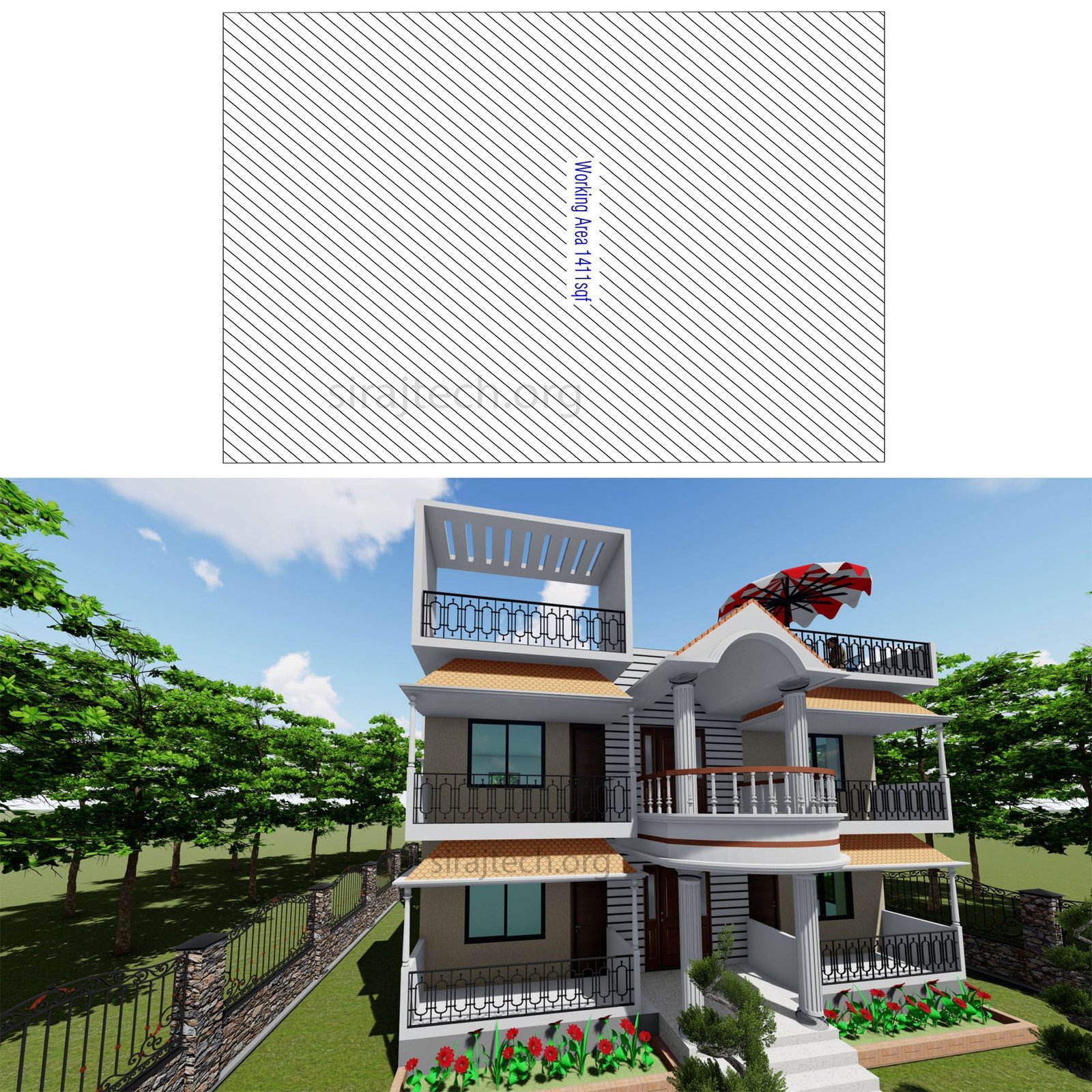 3bhk duplex house plan - কম খরচে ডুপ্লেক্স হাউস ডিজাইন 3