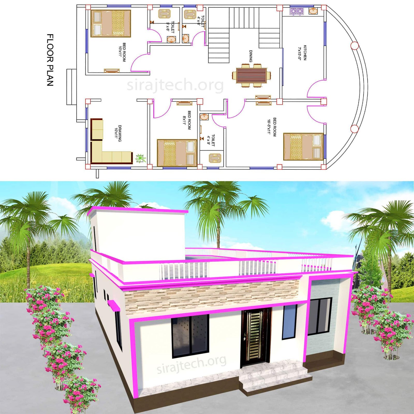 New model house plan - স্বপ্নের বাড়ির ডিজাইন