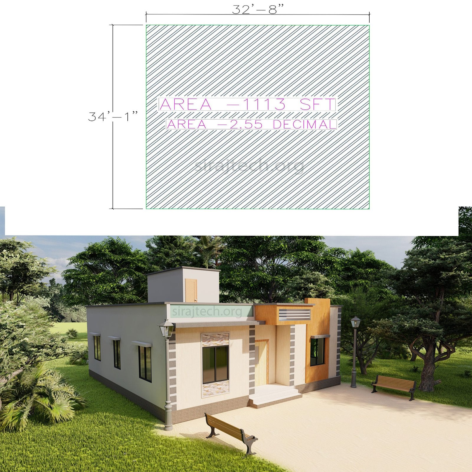 1 floor house plans 3 bedroom - একতলা বাড়ির পরিকল্পনা 3