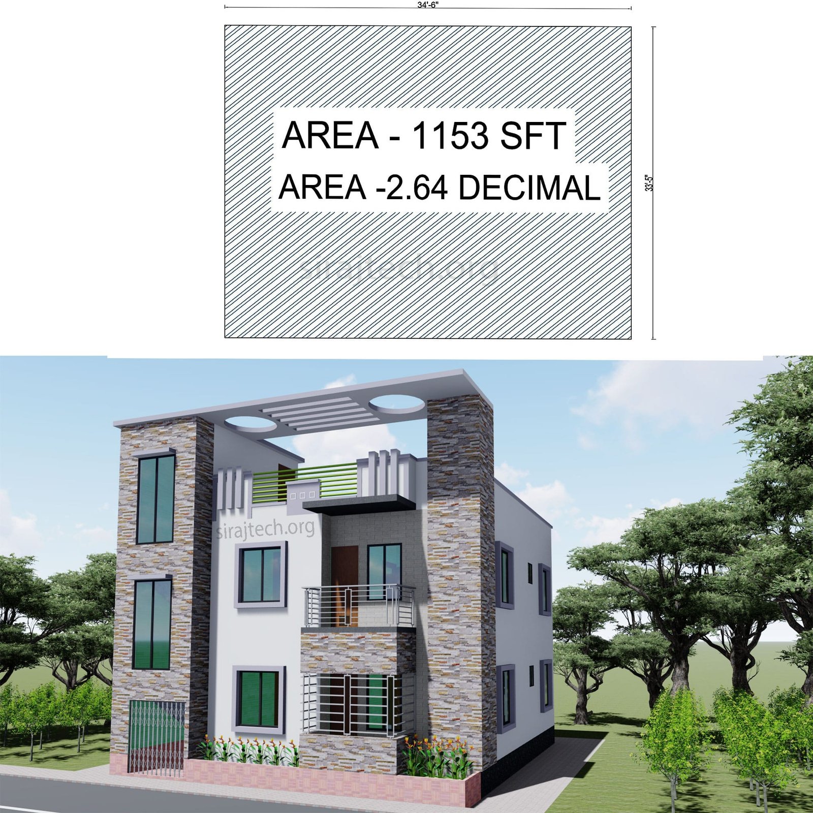 Modern house design 2 storey - ২ তলা বাড়ির ডিজাইন ও নকশা 3