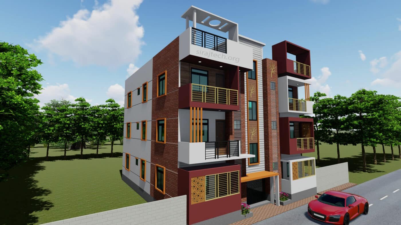 Modern 3 storey house design