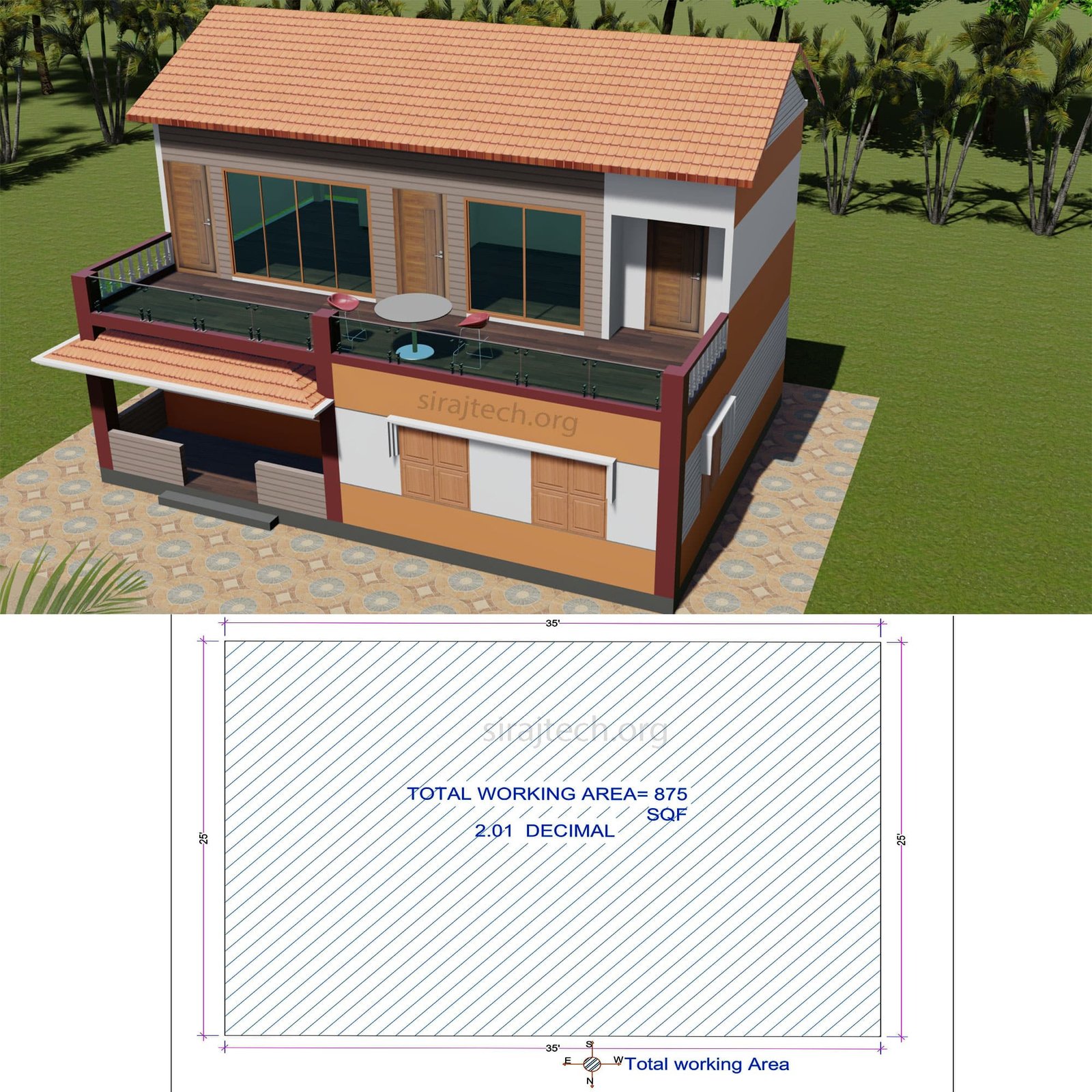 Duplex small house design - কম খরচে ডুপ্লেক্স বাড়ির ডিজাইন 4