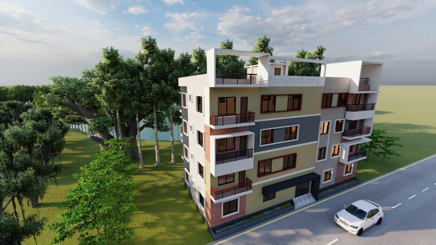 4 storey residential building design