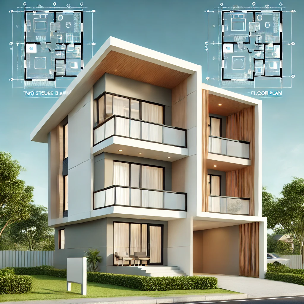 Duplex House Plan - Two Storey House Design | দোতলা বাড়ি
