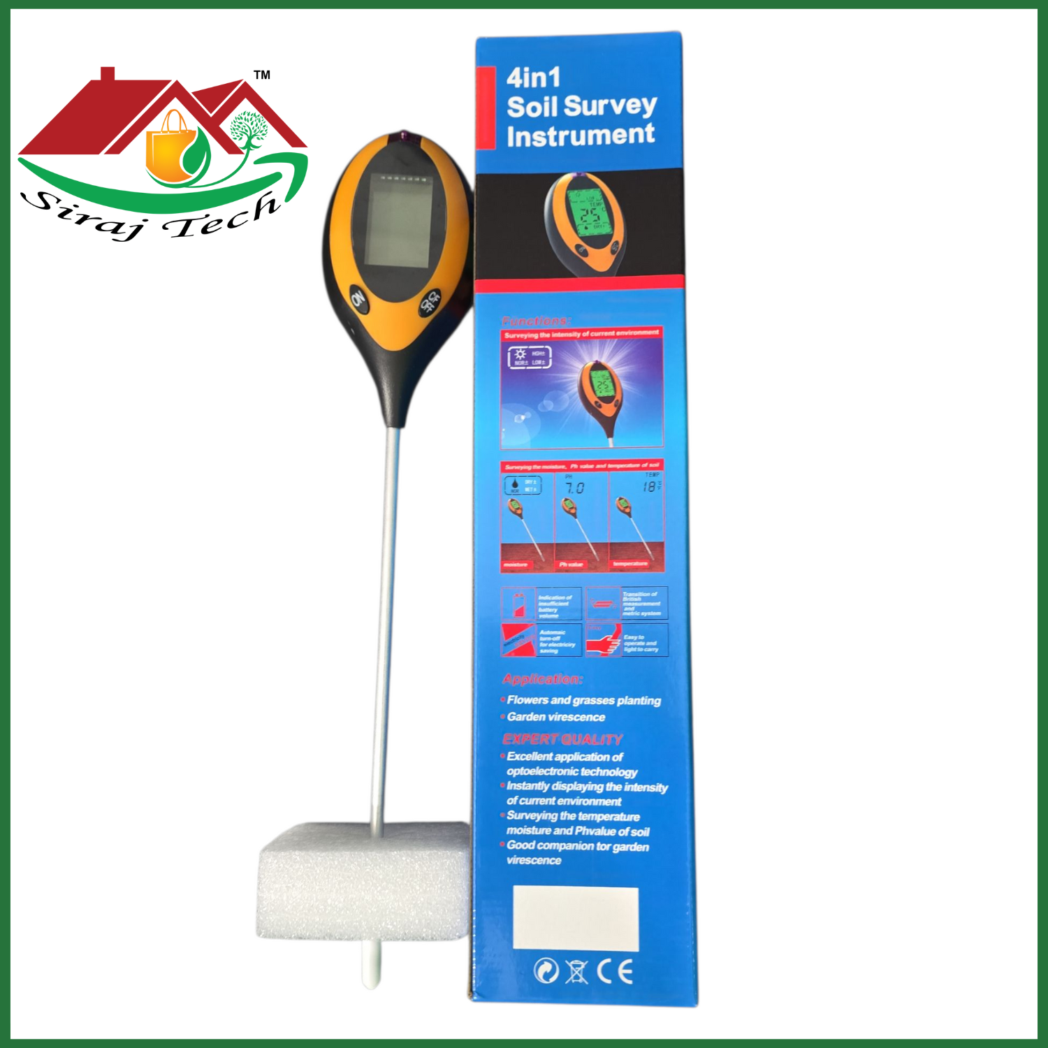 4 in 1 soil survey instrument - Digital Soil Testing Meter